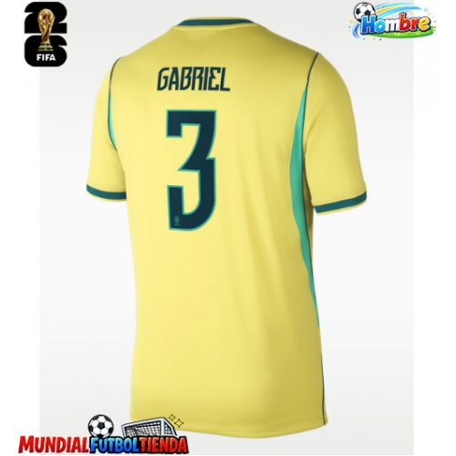 Camiseta Brasil Gabriel Magalhaes #3 Primera Equipación Replica Mundial 2026 mangas cortas